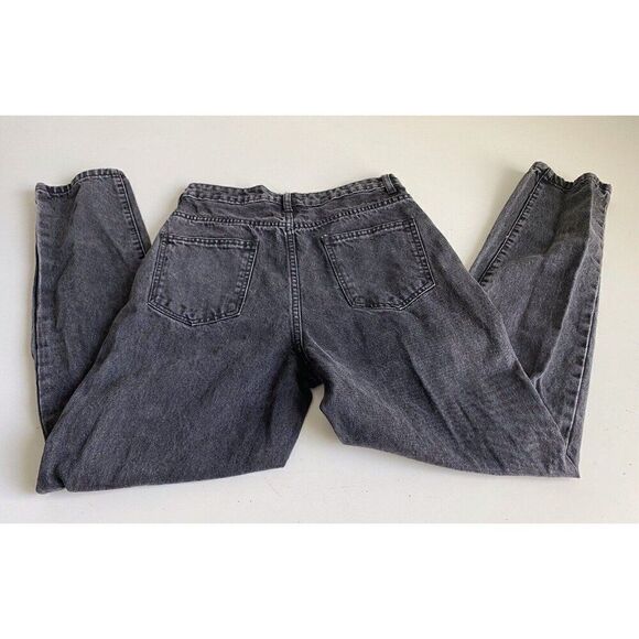 Nasty Gal Jeans Women’s Sz 2 Black Distressed Straight High Rise Denim Pants - Picture 10 of 10